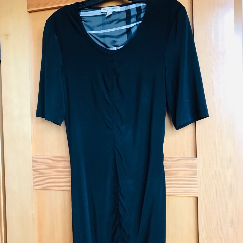 Burberry Ruched Black Dress